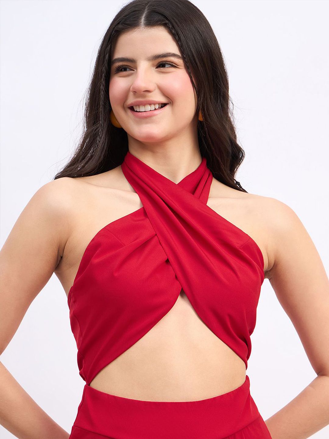 Berrylush Halter Neck Basic Jumpsuit