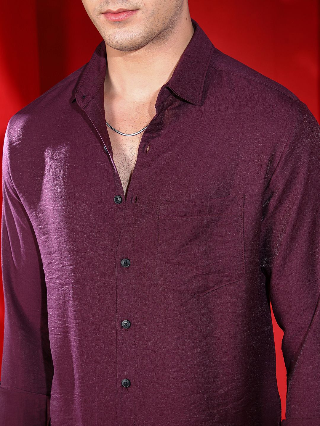 Campus Sutra Men Regular Fit Solid Casual Shirt