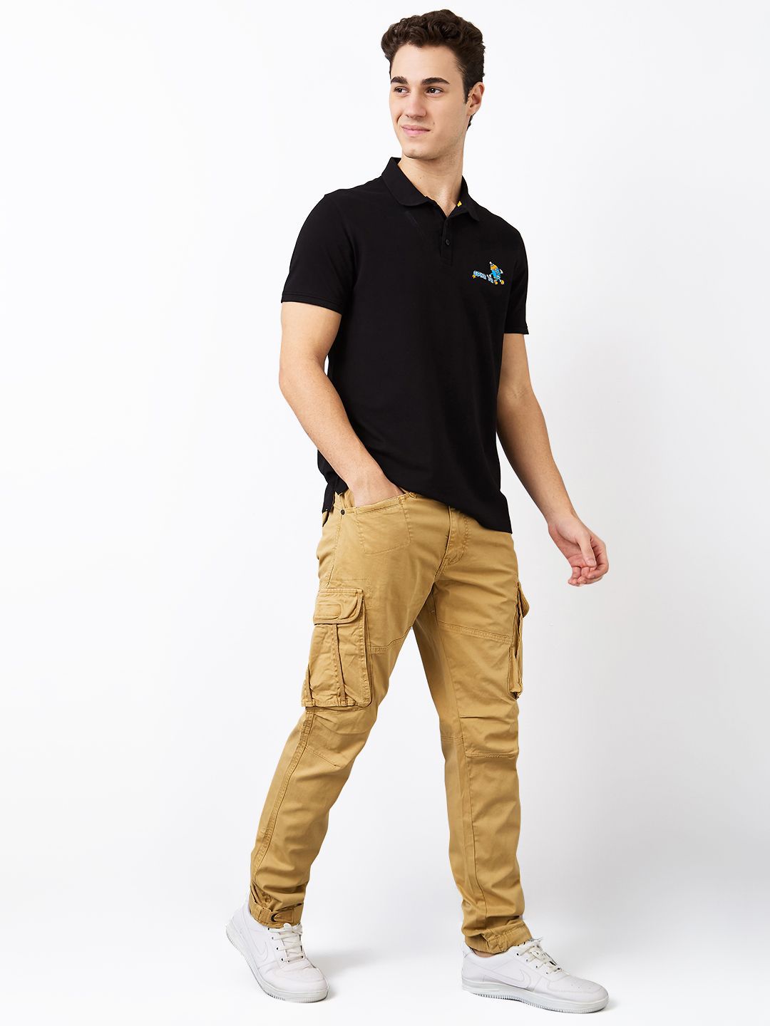 SPYKAR Men Regular Fit Mid Rise Cargos