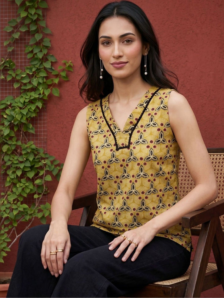 Mamicha Print Ethnic Top