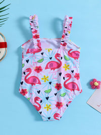 YK Girls Animal Printed Swimwear Bodysuit