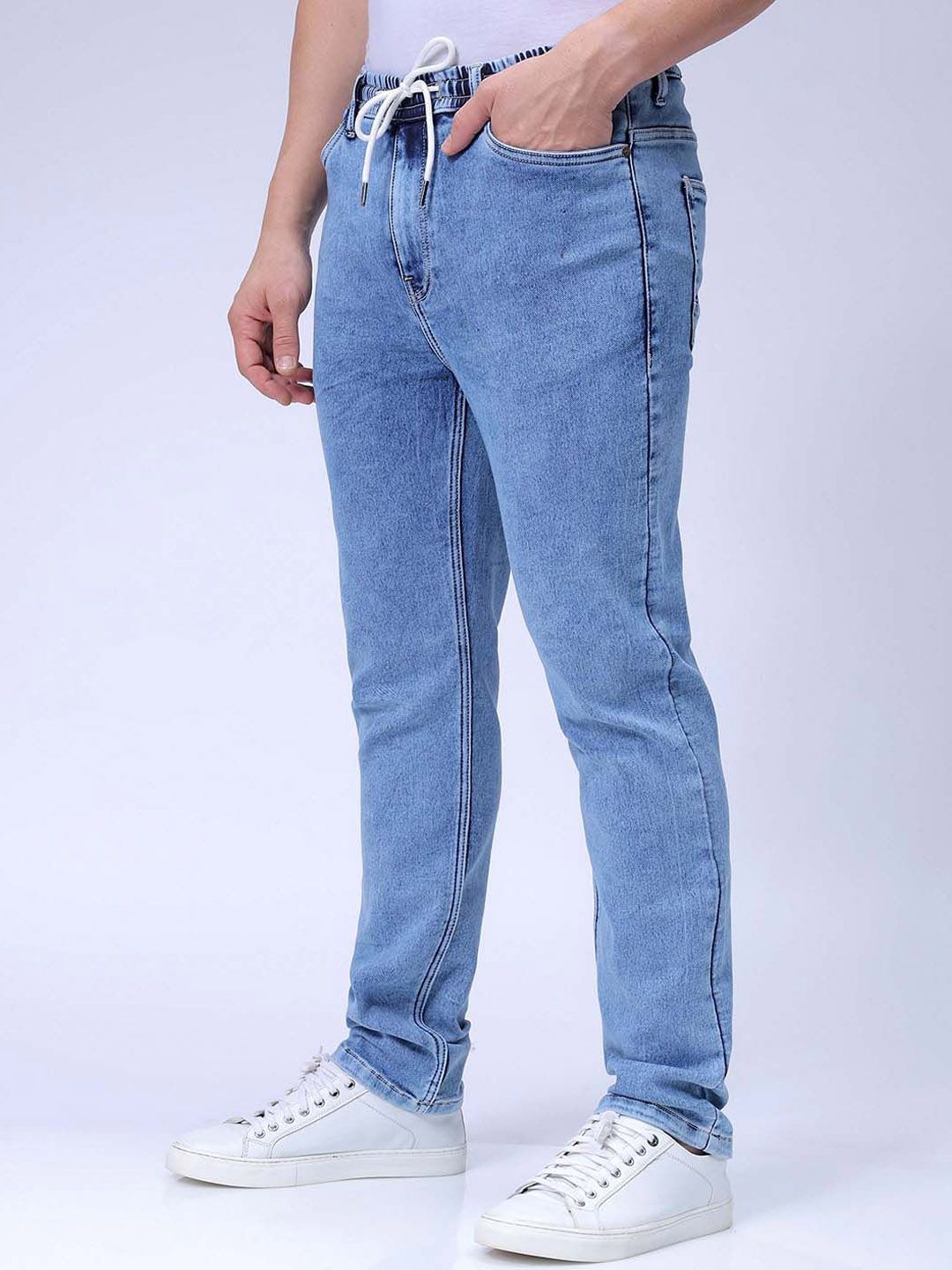 The Indian Garage Co Men Regular Fit Stretchable Denim Jeans