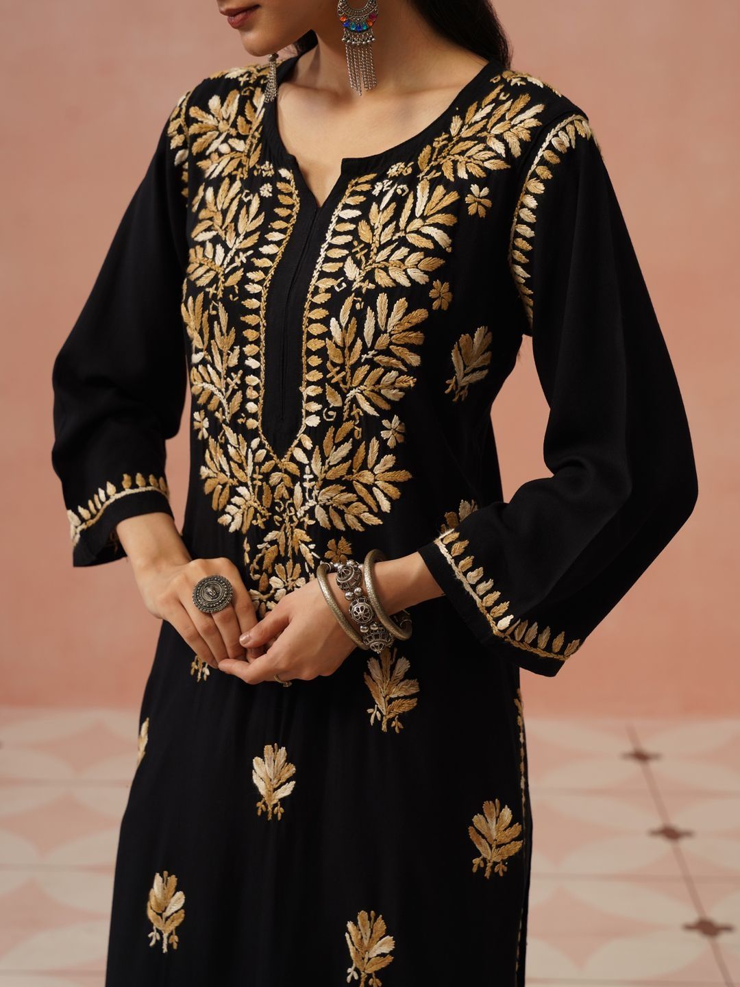 House of Chikankari Women Ethnic Motifs Embroidered Chikankari Kurta