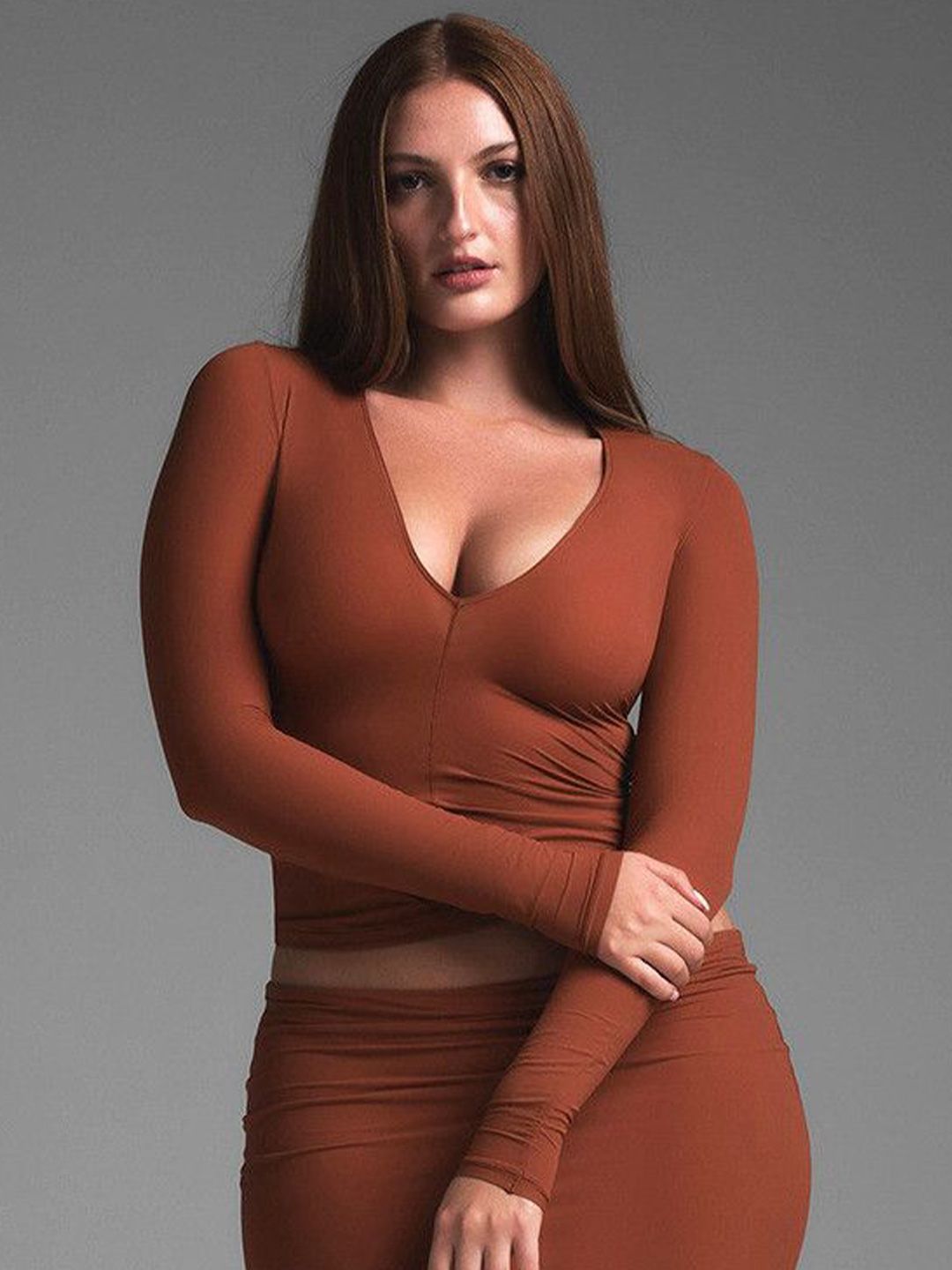 DressBerry Women V - Neck Fitted Top