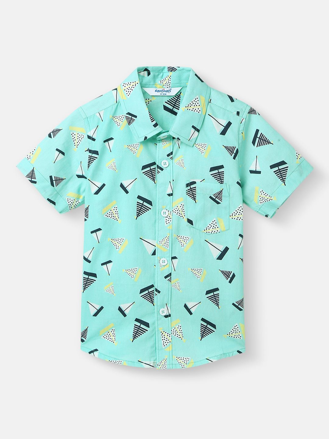 Nauti Nati Boys Printed Shirt with Shorts