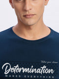 ADRO Men Typography Printed Round Neck Cotton T-shirt