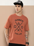Difference of Opinion Men Graphic Printed Embossed Oversized T-shirt