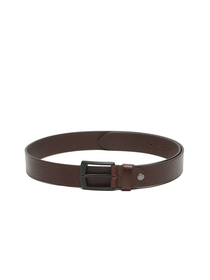 Teakwood Leathers Men Textured Leather Belt