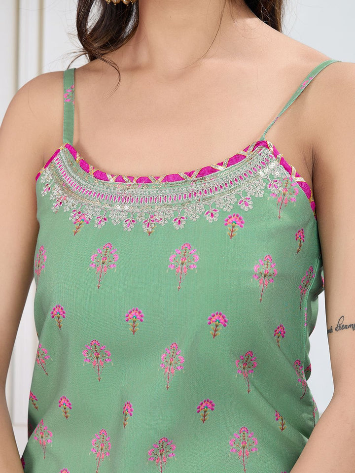House of Pataudi Printed Kurti Sharara With Dupatta