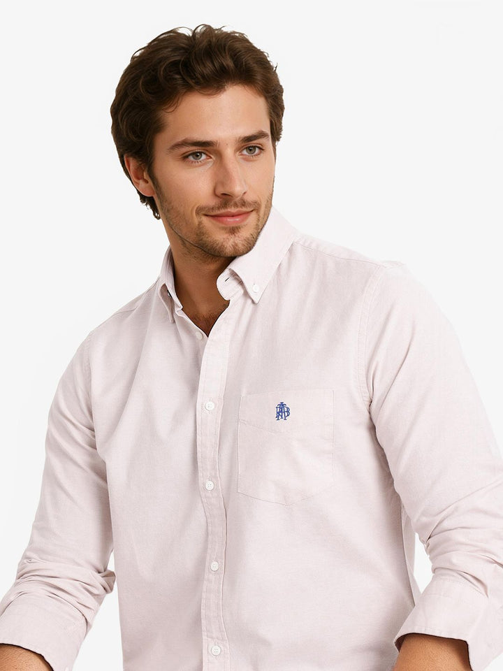 RARE RABBIT Men Comfort Spread Collar Solid Cotton Formal Shirt