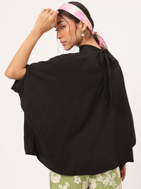 DressBerry Easy Embrace Tie-Up Detail Cape top