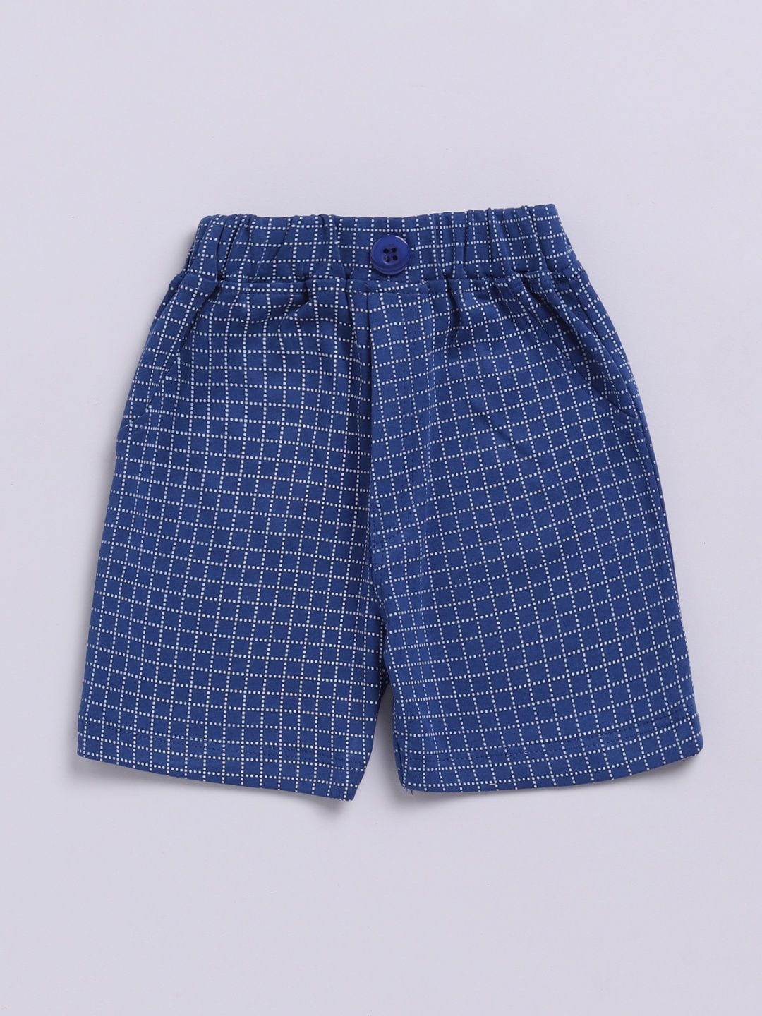 Moms Love Infant Boys Checked Pure Cotton Clothing Set