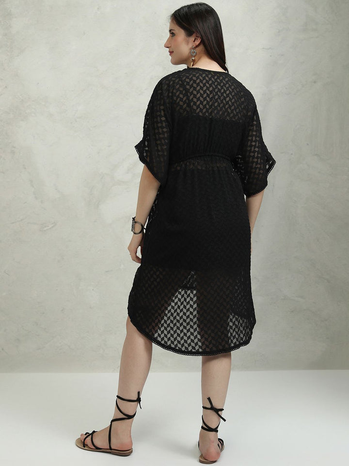 Vishudh Wanita Longline Tie-Up Shrug