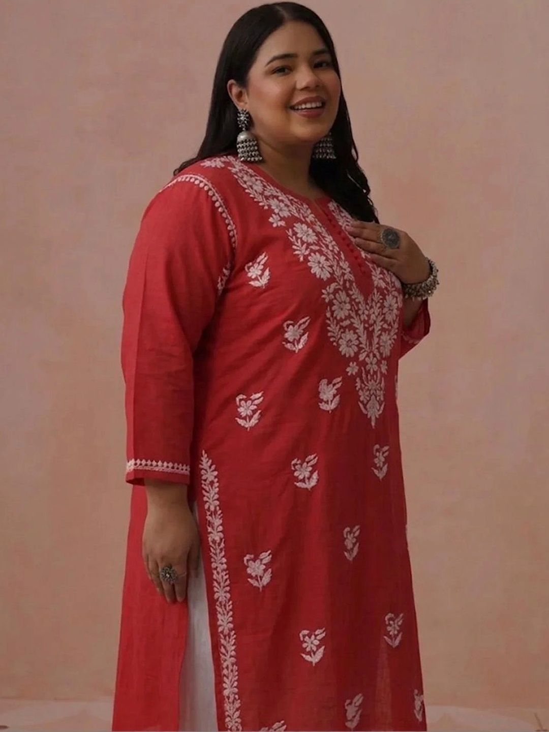 House of Chikankari Women Embroidered Chikankari Kurta