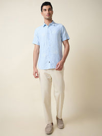 Thomas Scott Men Embroidered Regular Fit Casual Shirt