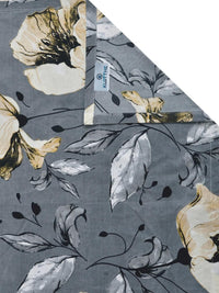 KLOTTHE Grey Floral 300 TC King Bedsheet with 2 Pillow Covers