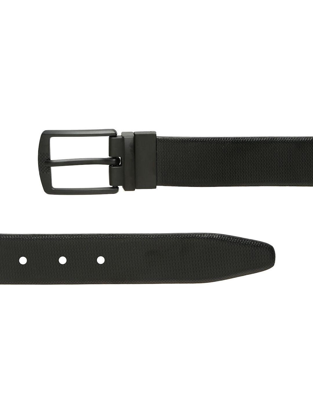 Teakwood Leathers Men Textured Leather Reversible Formal Belt