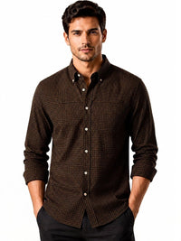 ADRO Men Standard Micro Checks Checked Casual Shirt