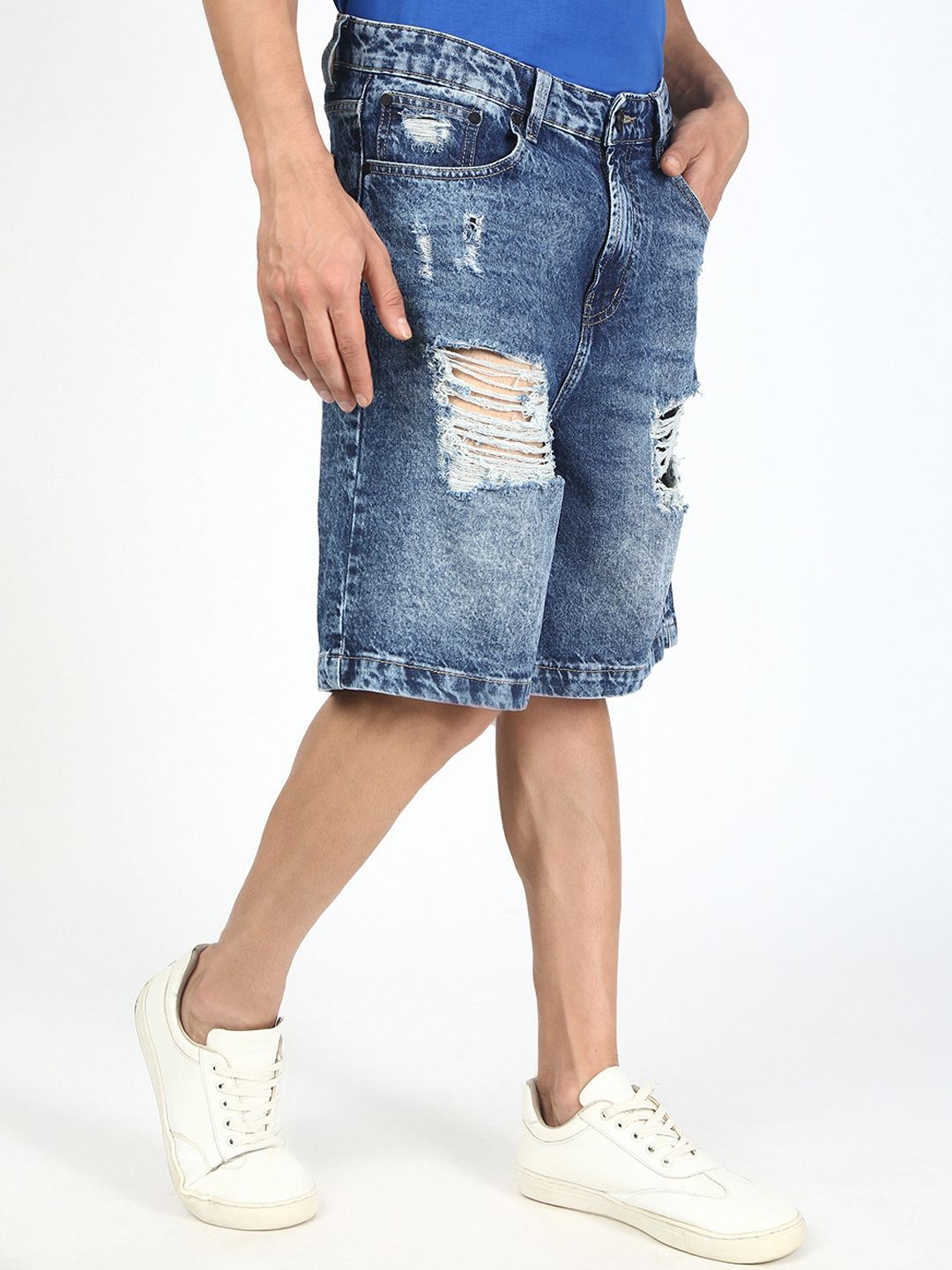 Bene Kleed Men Baggy Fit Denim Shorts