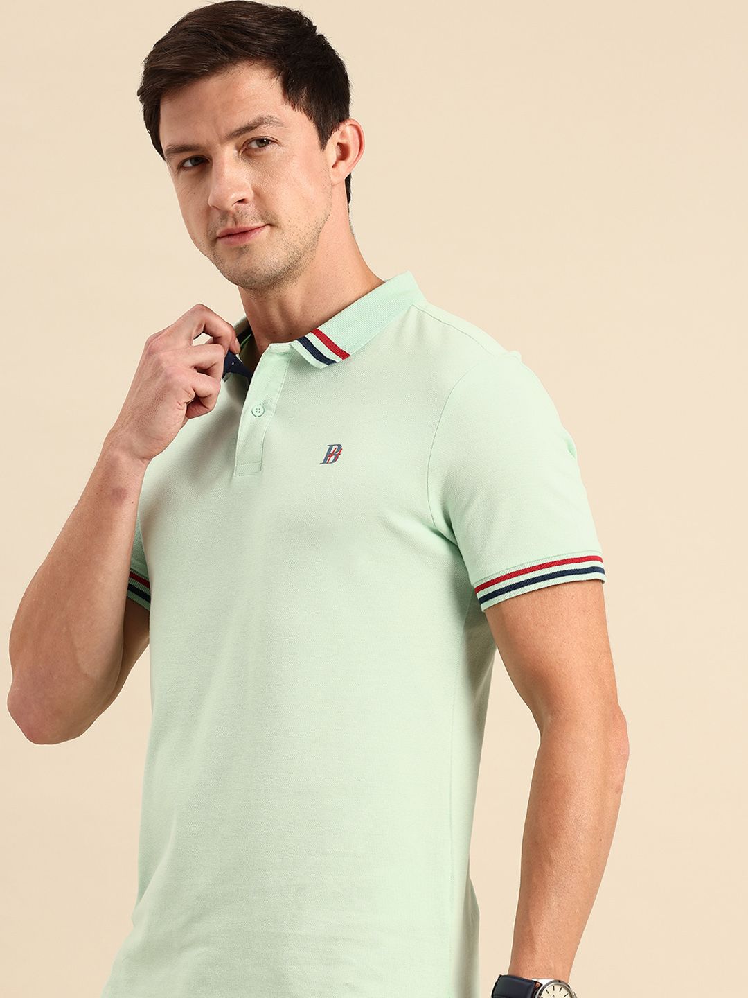 Being Human Polo Collar Pure Cotton T-shirt
