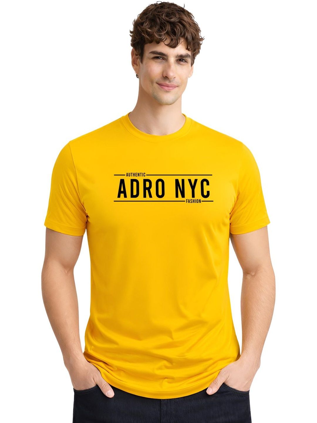 ADRO Men Typography Printed T-shirt