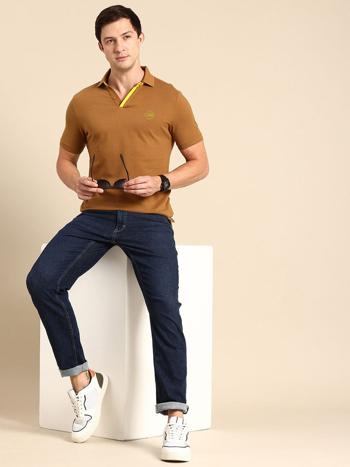Being Human Polo Collar Pure Cotton T-shirt