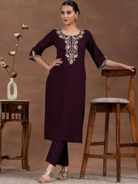 Libas Floral Yoke Design Kurta with Trouser