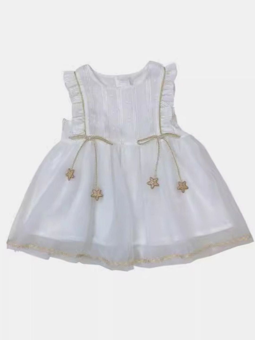 YK Girls Self Design Fit & Flare Dress