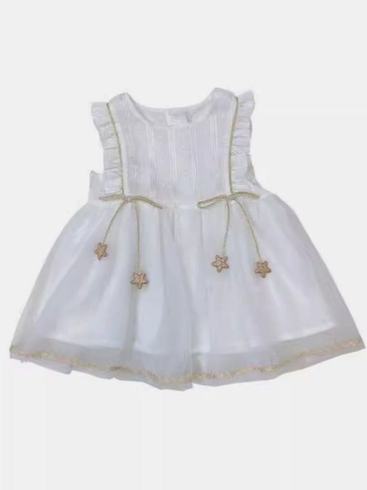 YK Girls Self Design Fit & Flare Dress