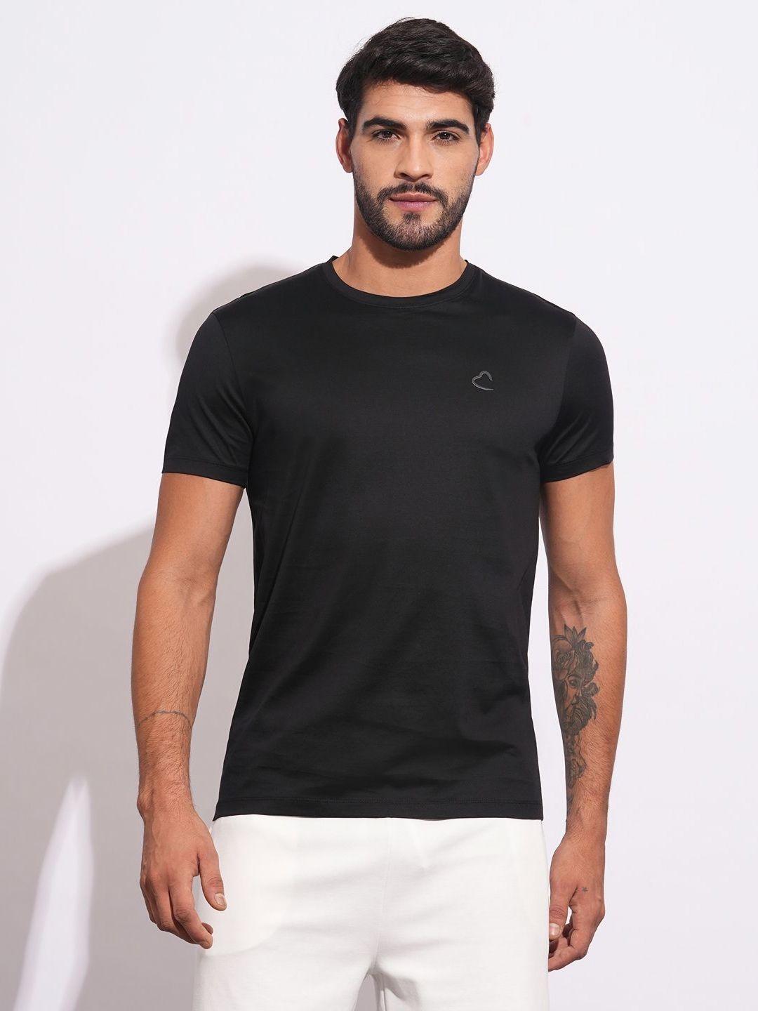 Being Human Men Brand Logo Printed Slim Fit T-shirt