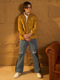 DENNISON Men Four Pocket Drop Shoulder Oversized Corduroy Shacket