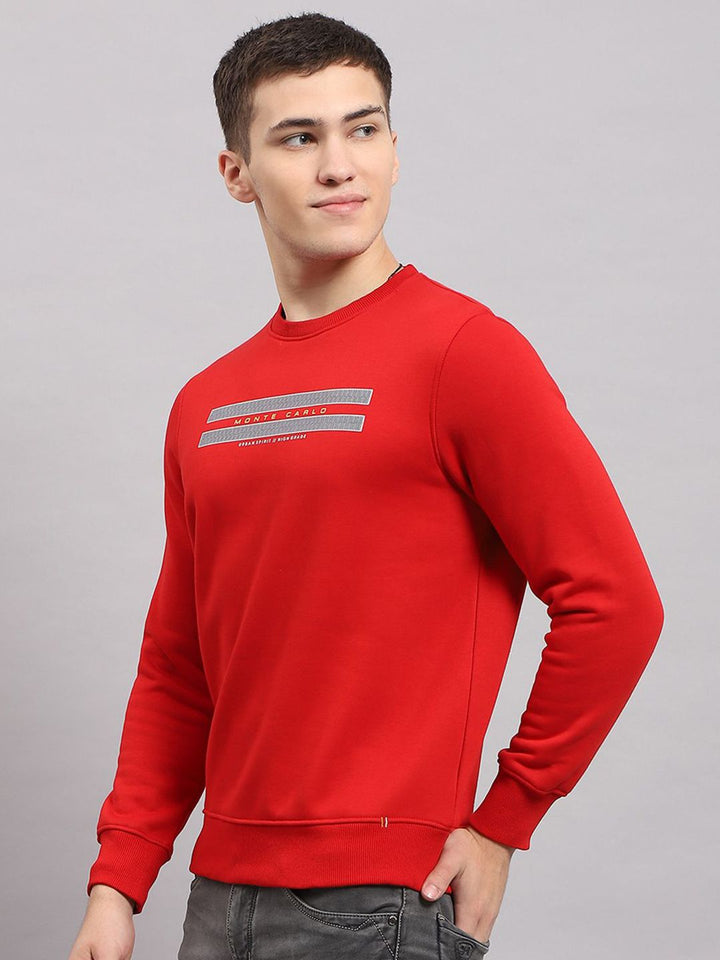 Monte Carlo Men Typography Printed Pullover Cotton Sweatshirt