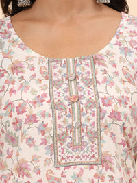 Mamicha Women Floral Printed Regular Pure Cotton Kurta with Palazzos & With Dupatta