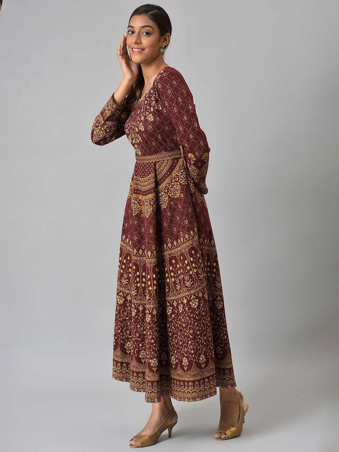 AURELIA Women Ethnic Motifs Printed Maxi Dress