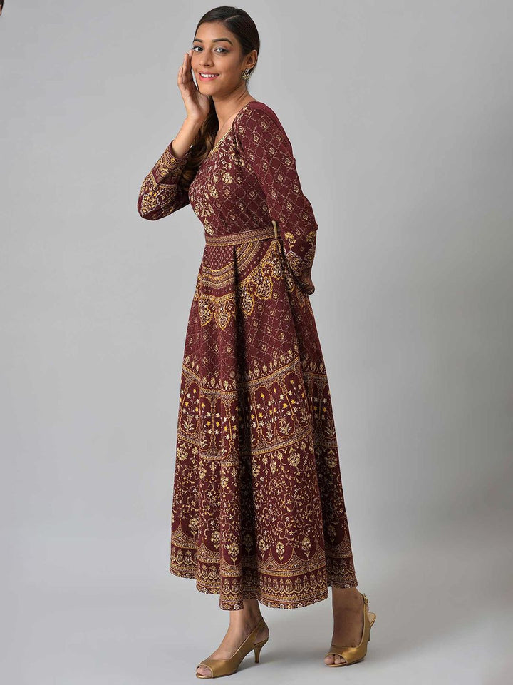 AURELIA Women Ethnic Motifs Printed Maxi Dress