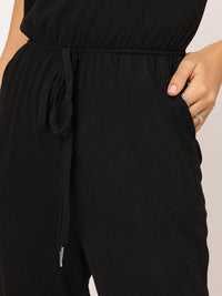 DressBerry Free Spirit Strapless Waist Tie-Up Jumpsuit
