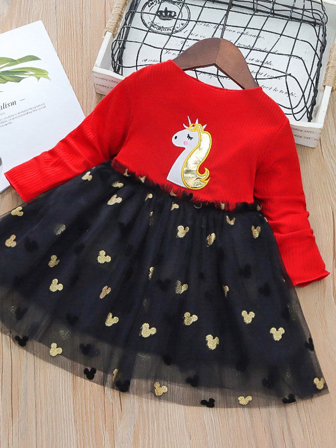 YK Girls Fit & Flare Dress