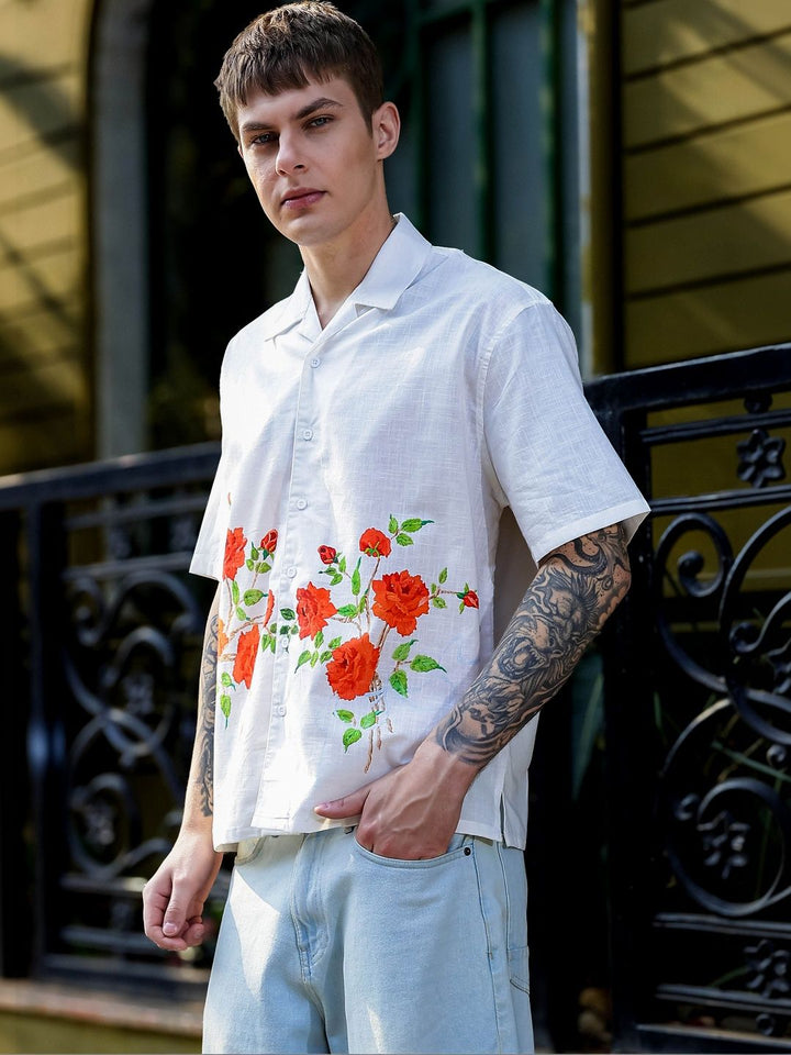 Eszett Men Floral Printed Casual Shirt