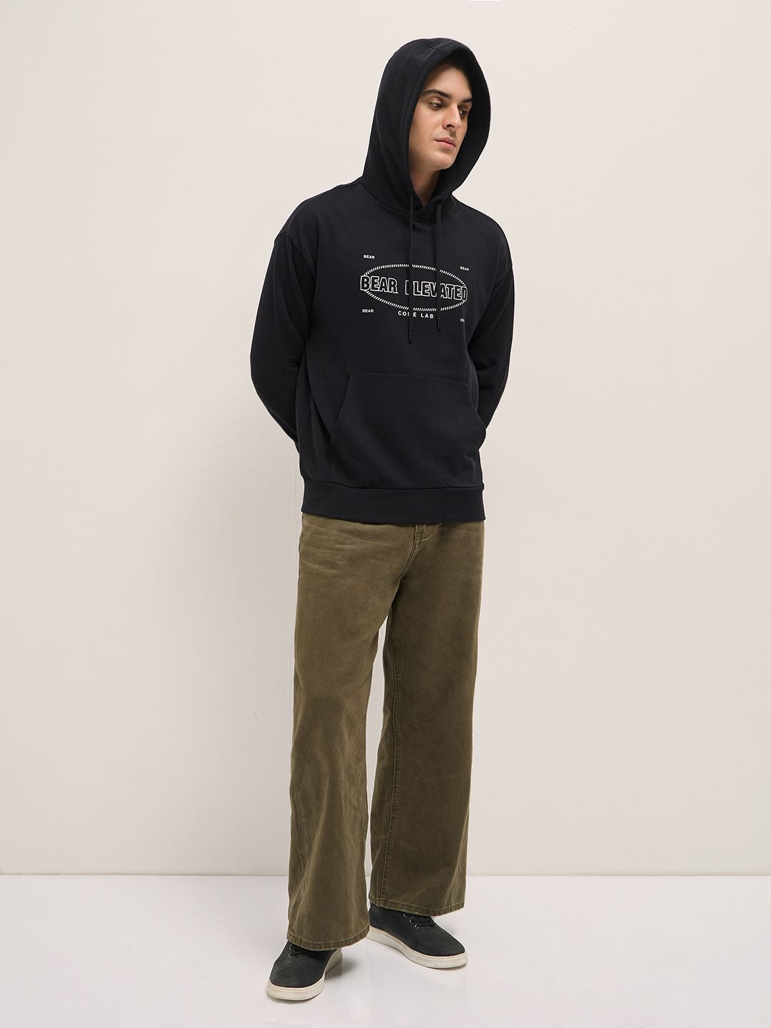THE BEAR HOUSE Men Printed Hooded Sweatshirt
