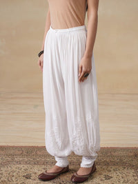 House of Chikankari Women Embroidered Relaxed Jodhpuris Trousers