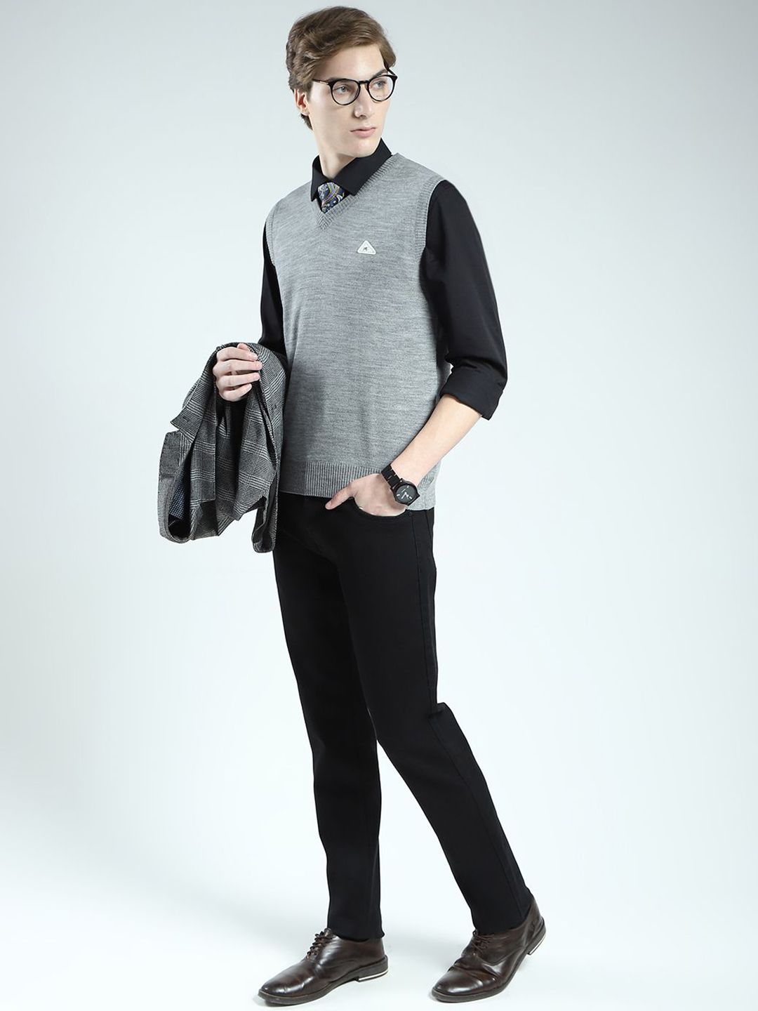 Monte Carlo Men V-Neck Woollen Sweater Vest