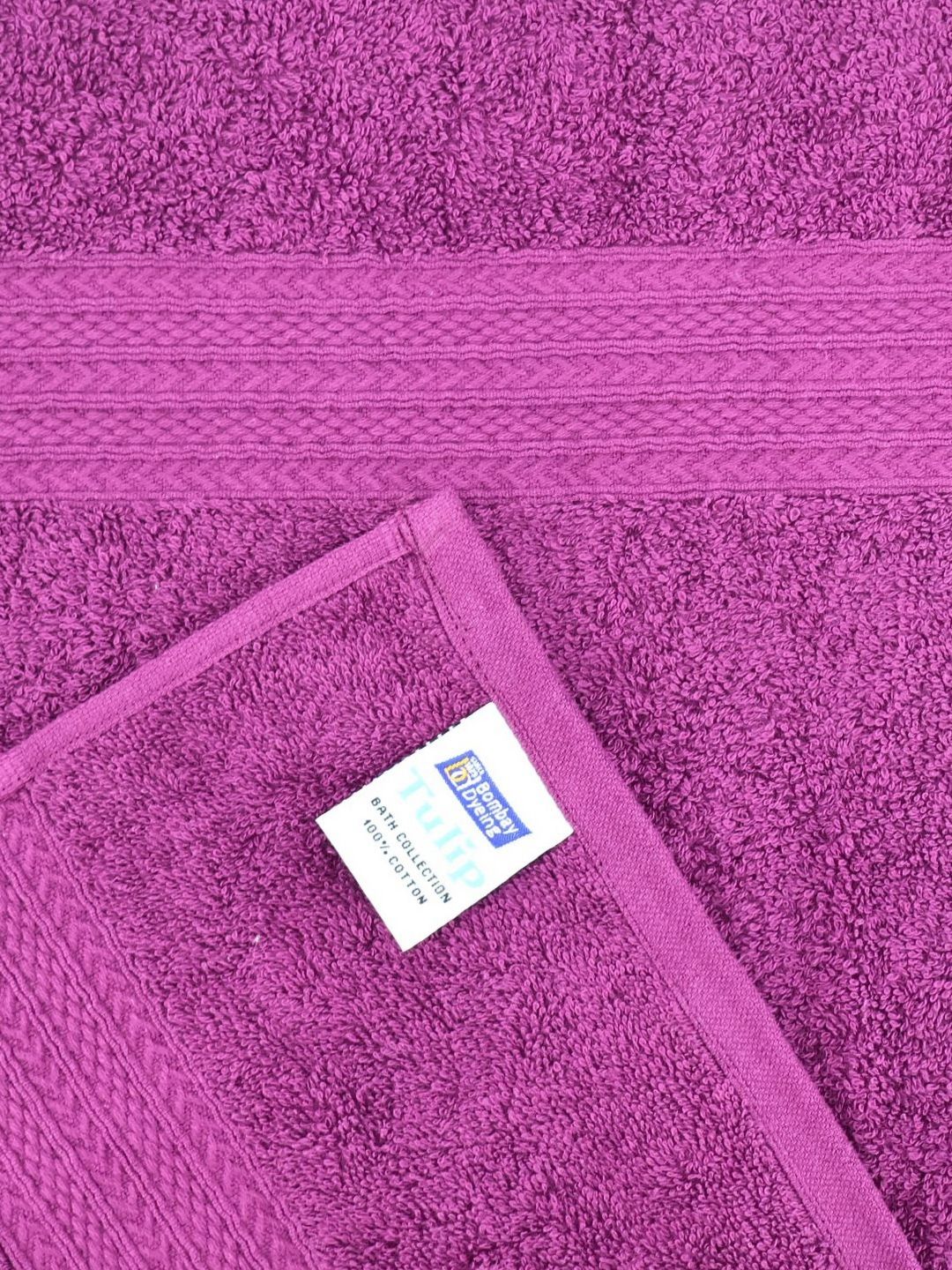 BOMBAY DYEING Purple 4 Piece Cotton 450 GSM Towel Set
