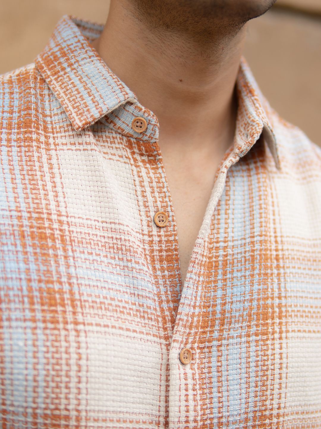 Powerlook Men Structured Checks Shirt ss25
