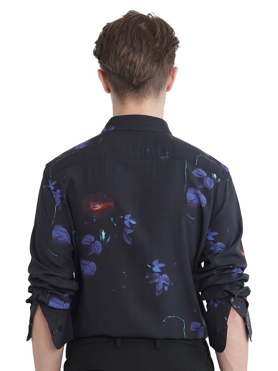 RARE RABBIT Men Comfort Fit  Spread Collar Abstract Printed Casual Shirt