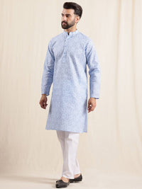 Anouk Men Geometric Printed Kurta with Pyjamas & Nehru Jacket