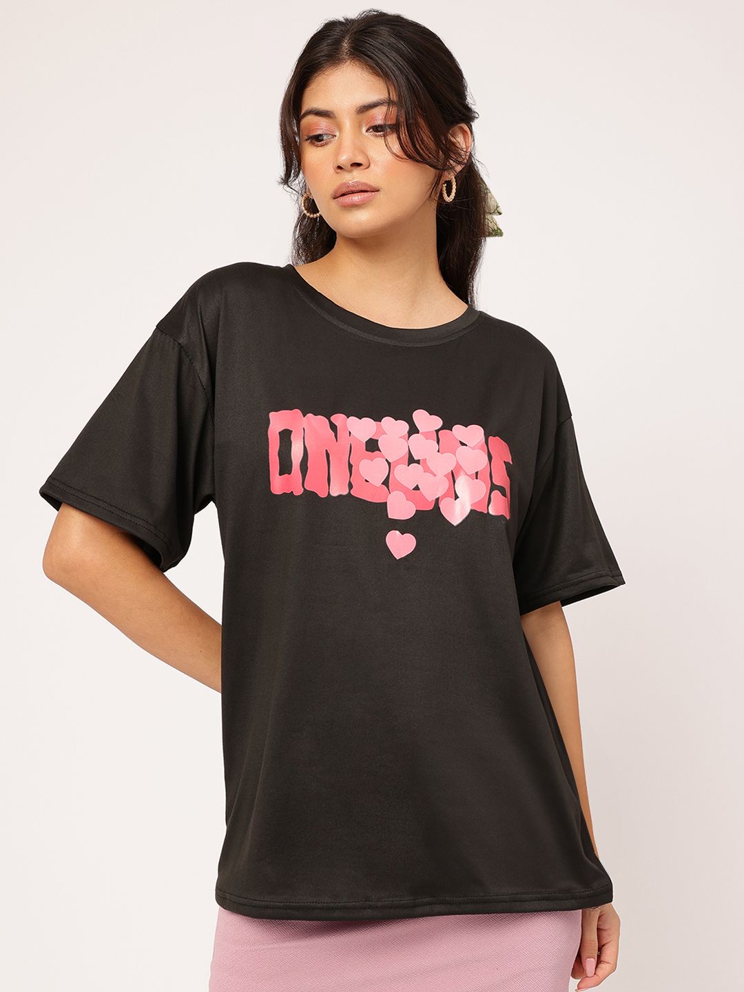 DressBerry Heartthrob Threads Printed Relaxed T-shirt
