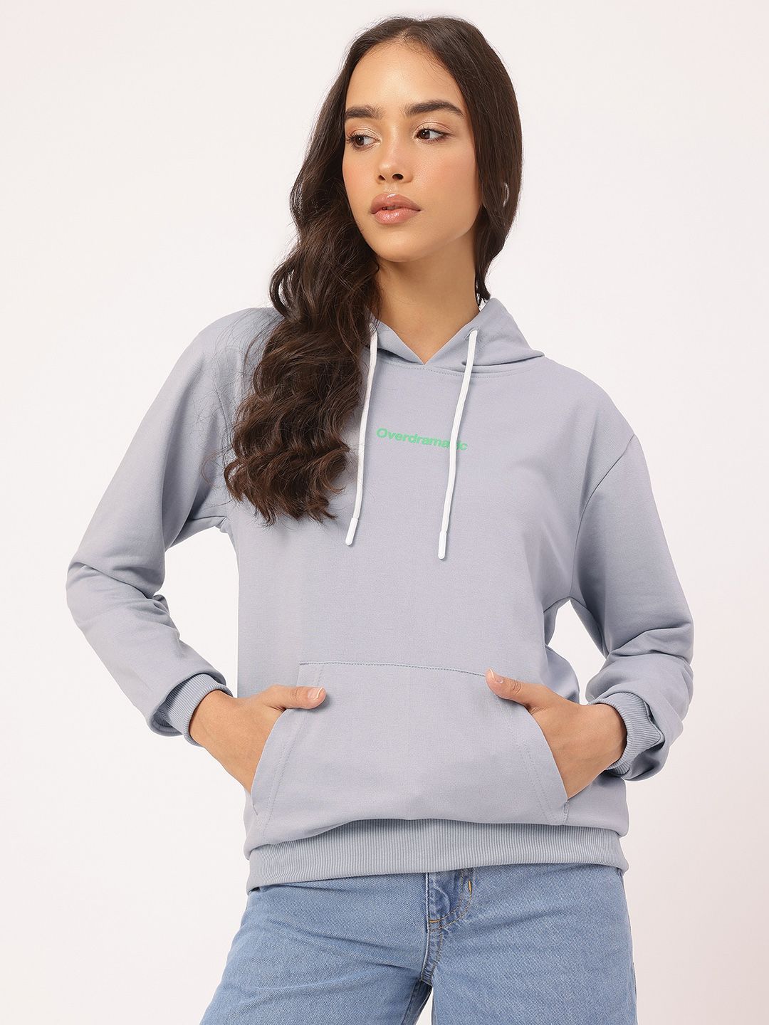 DressBerry Typography Print Hooded Sweatshirt