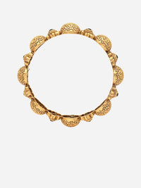 PANASH Set Of 2 24 CT Gold-Plated Handcrafted Antique Bangles
