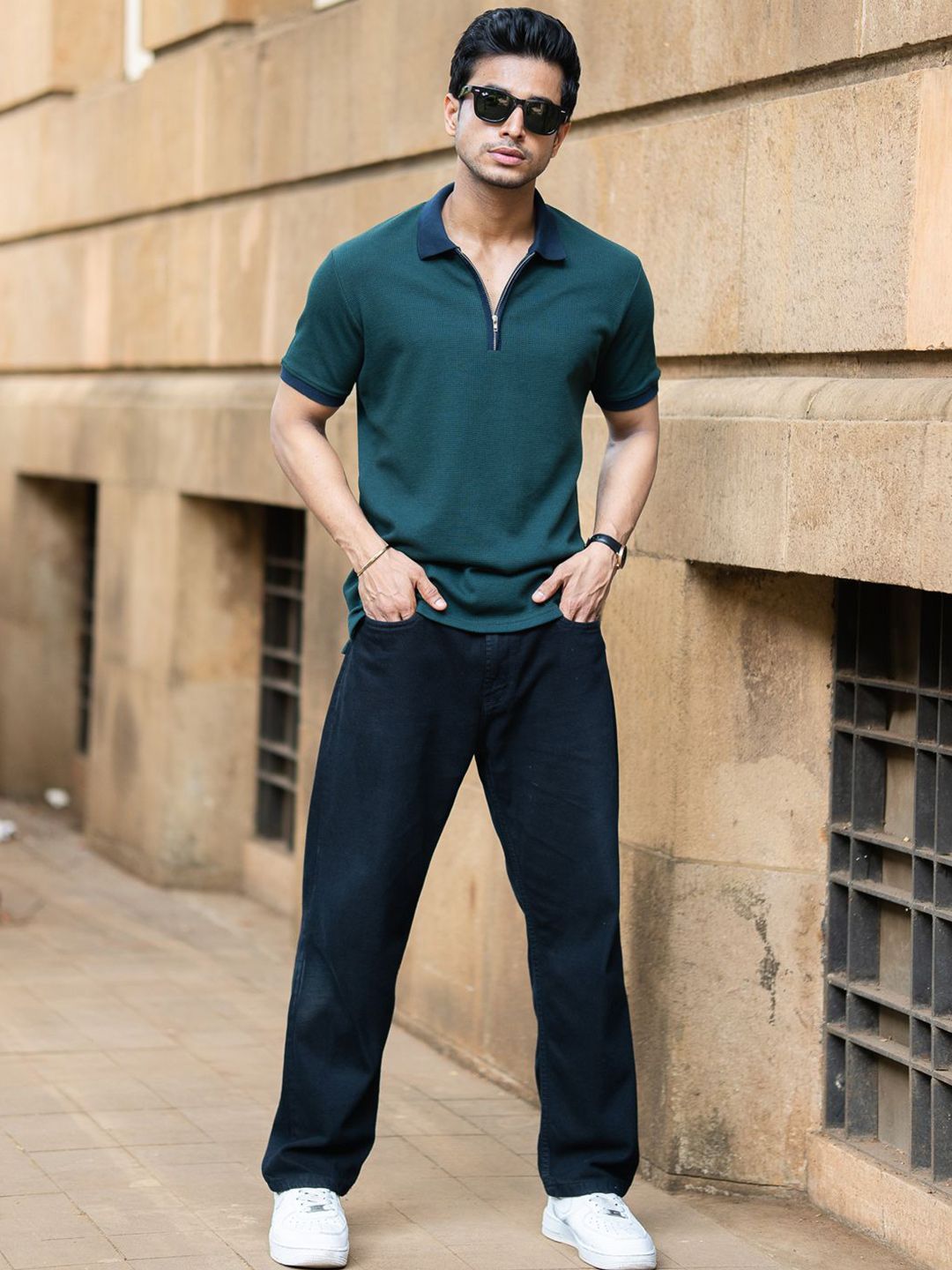 T-shirt kolar polo kontras Powerlook SS25