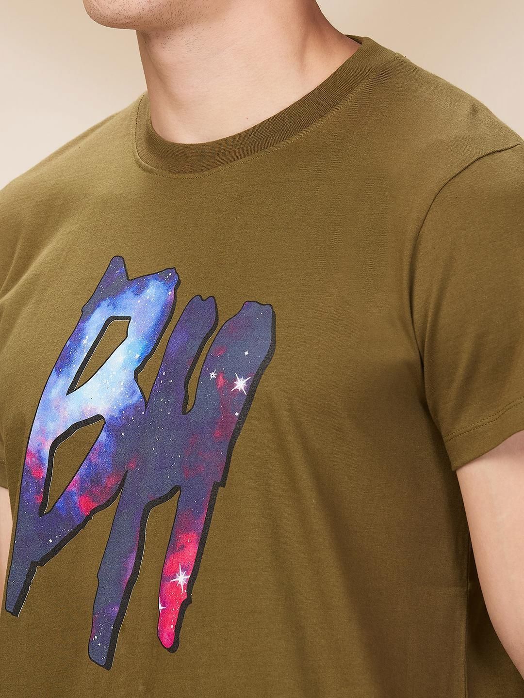 Being Human Men Typography Printed Round Neck Cotton T-shirt